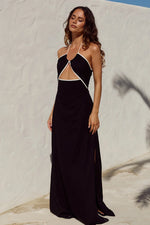Load image into Gallery viewer, Maia Halter Maxi Dress - Black
