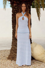 Load image into Gallery viewer, Kourtney Maxi Knit Skirt  - Baby Blue

