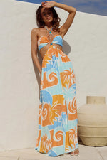 Load image into Gallery viewer, Khloe Cut Out Maxi Dress - Stilla Orange
