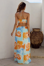 Load image into Gallery viewer, Khloe Cut Out Maxi Dress - Stilla Orange
