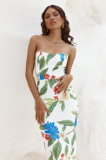 Load image into Gallery viewer, Romina Midi Dress - White Floral
