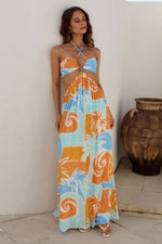 Load image into Gallery viewer, Khloe Cut Out Maxi Dress - Stilla Orange
