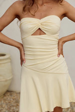 Load image into Gallery viewer, Naomi Off Shoulder Mini Dress - Butter
