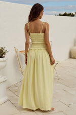Load image into Gallery viewer, Addison Ruched Body Maxi Dress - Butter
