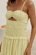 Load image into Gallery viewer, Addison Ruched Body Maxi Dress - Butter
