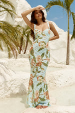 Load image into Gallery viewer, Serina Maxi Dress - Blue Floral
