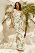 Load image into Gallery viewer, Serina Maxi Dress - Blue Floral
