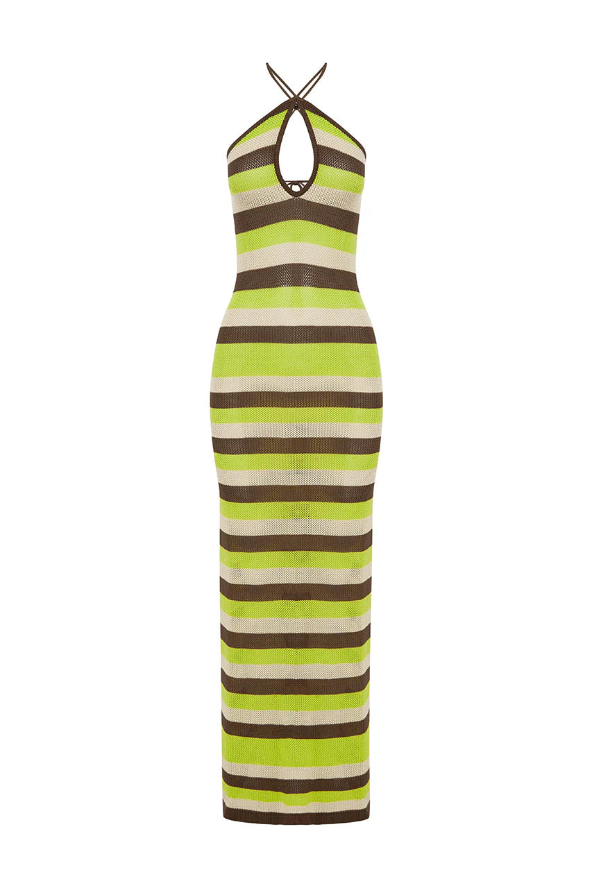 Hazel Maxi Dress - Lime Multi