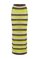 Load image into Gallery viewer, Hazel Midi Skirt - Lime Multi
