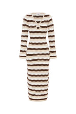 Load image into Gallery viewer, Blanche Midi Dress - Choc Multi
