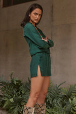 Load image into Gallery viewer, Aradia Mini Dress - Emerald Green
