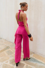Load image into Gallery viewer, Ariana Halter Open Back Jumpsuit - Pink
