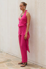 Load image into Gallery viewer, Ariana Halter Open Back Jumpsuit - Pink
