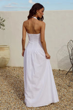 Load image into Gallery viewer, Eloise Drop Waist Maxi Dress - White
