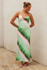 Load image into Gallery viewer, Biancha Cowl Cross Back Maxi Dress - Biancha Green
