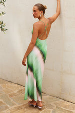 Load image into Gallery viewer, Biancha Cowl Cross Back Maxi Dress - Biancha Green
