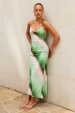 Load image into Gallery viewer, Biancha Cowl Cross Back Maxi Dress - Biancha Green
