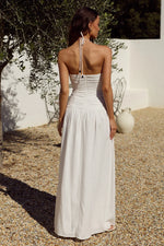 Load image into Gallery viewer, Giulia Ruched Maxi Dress - Off White
