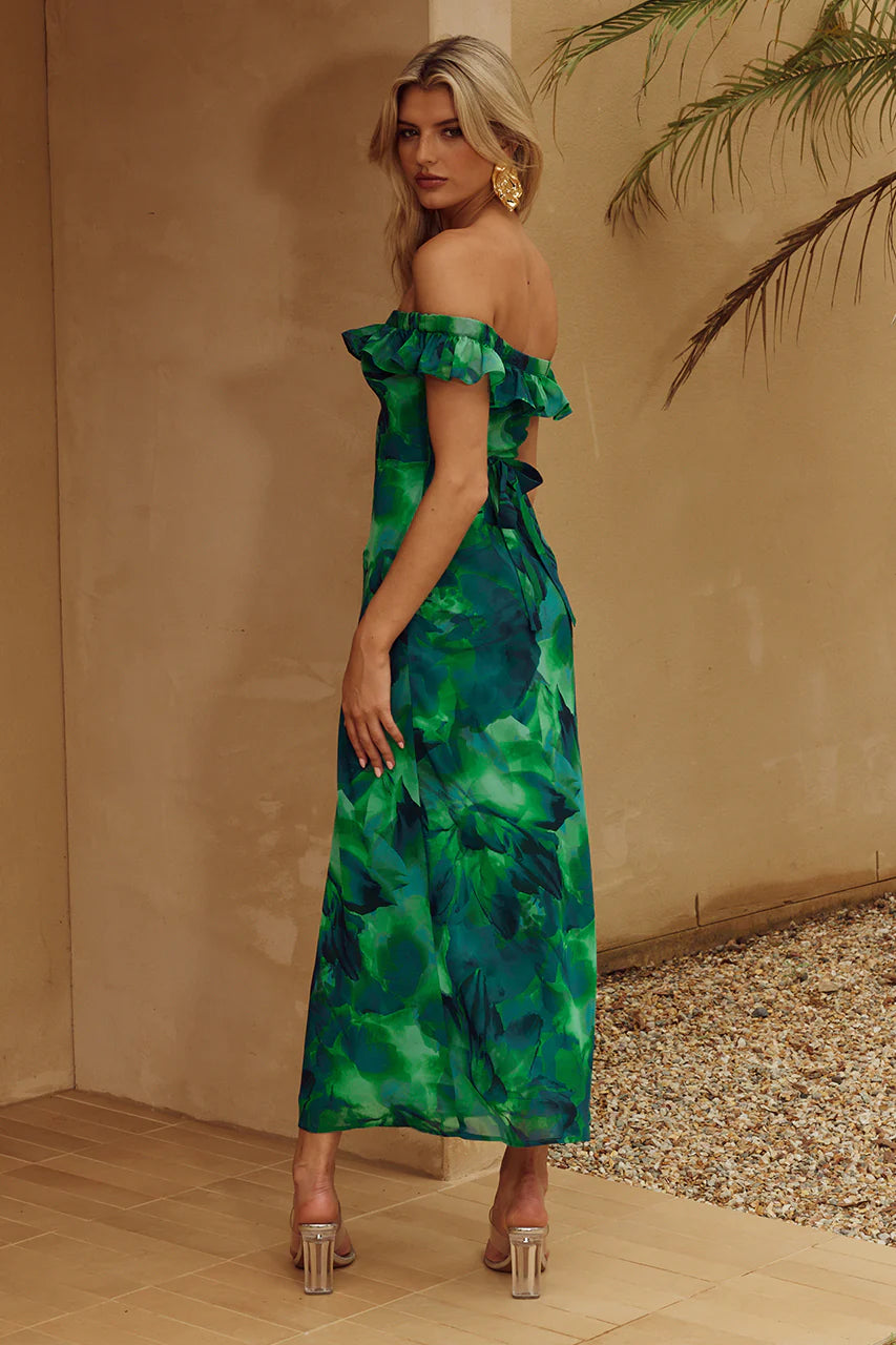 Layana Midi Dress - Calista Green