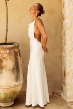 Load image into Gallery viewer, Jelena Halter Open Back Maxi Dress - Cream
