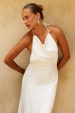 Load image into Gallery viewer, Jelena Halter Open Back Maxi Dress - Cream
