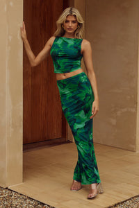 Zarela Maxi Skirt - Calista Green