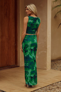 Zarela Maxi Skirt - Calista Green