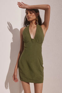 Tanzia Mini Dress - Khaki