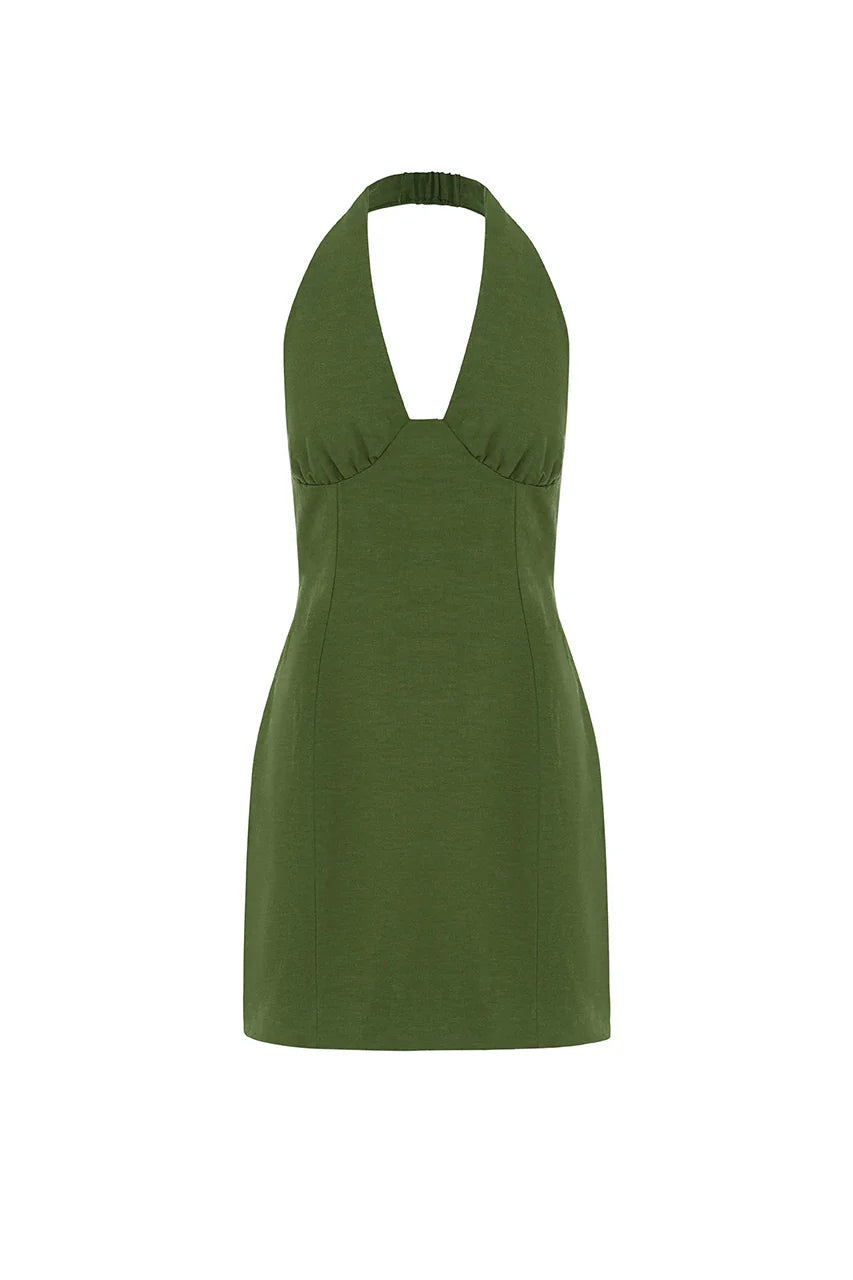 Tanzia Mini Dress - Khaki