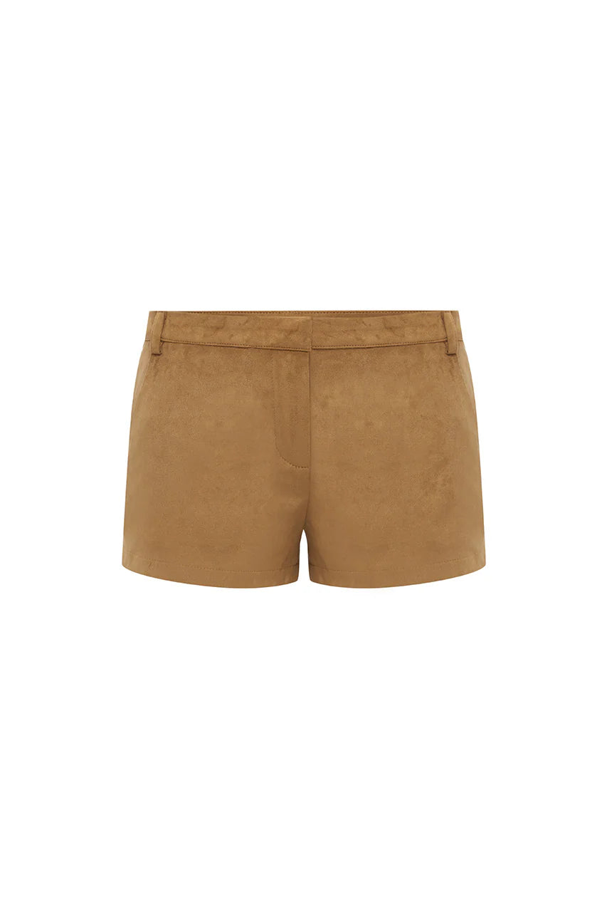 Zaela Mini Shorts - Tan