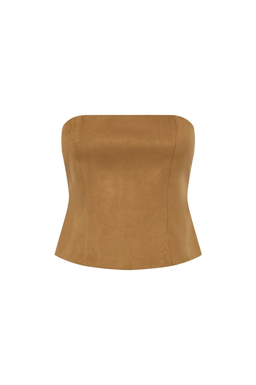 Zaela Strapless Bustier - Tan