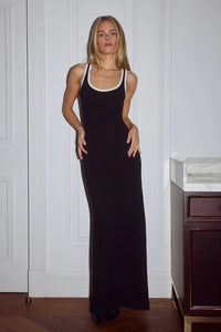 Angelo Tank Maxi Dress - Black/White