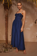 Load image into Gallery viewer, Kelani Luxe Midi Dress - Navy
