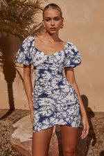 Load image into Gallery viewer, Kelani Mini Dress - Navy Floral
