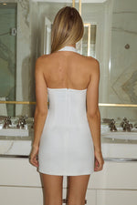 Load image into Gallery viewer, Franca Halter Mini Dress - White
