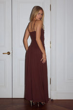 Load image into Gallery viewer, Sol Ruched Maxi Dress - Espresso
