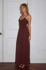Load image into Gallery viewer, Sol Ruched Maxi Dress - Espresso
