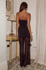 Load image into Gallery viewer, Moda Straight Leg Lace Pants - Black
