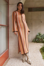 Load image into Gallery viewer, Aimee Midi Dress - Orange Multi
