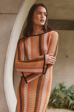 Load image into Gallery viewer, Aimee Midi Dress - Orange Multi
