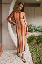 Load image into Gallery viewer, Aimee Midi Dress - Orange Multi
