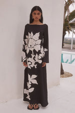 Load image into Gallery viewer, Camino Maxi Dress - Black/Sand
