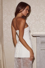Load image into Gallery viewer, Moda Strapless Tailored Bustier - White
