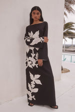 Load image into Gallery viewer, Camino Maxi Dress - Black/Sand
