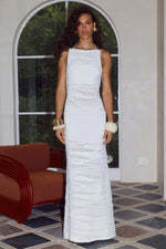 Load image into Gallery viewer, Wrenley Open Back Knit Maxi Dress - Off White
