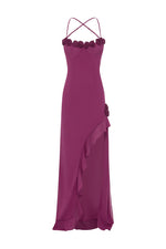 Load image into Gallery viewer, Jionni Ruffle Maxi Dress - Berry
