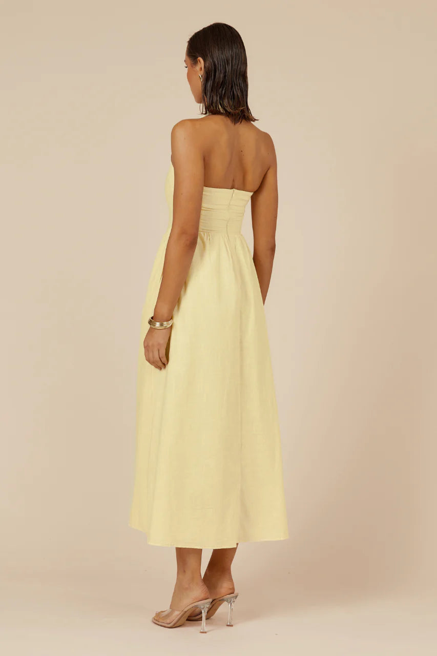 Locklea Midi Dress - Lemon