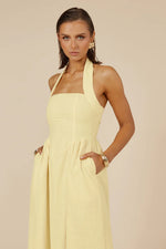 Load image into Gallery viewer, Locklea Midi Dress - Lemon
