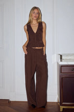 Load image into Gallery viewer, Arla Wide Leg Pants - Chocolate
