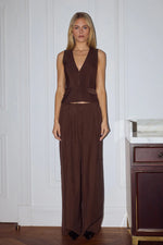 Load image into Gallery viewer, Arla Wide Leg Pants - Chocolate
